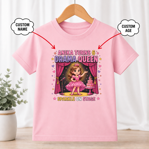 Birthday Drama Queen Pink T-Shirt
