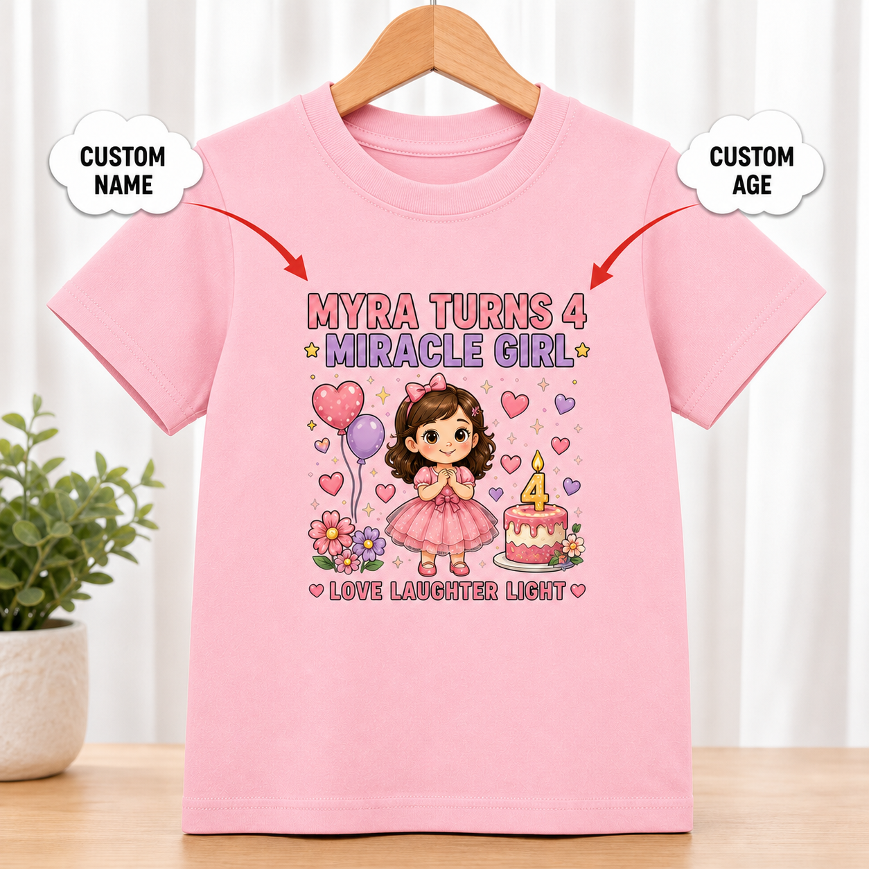 Birthday Miracle Girl Pink T-Shirt
