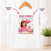 Birthday Princess Heart White T-Shirt
