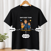 Dad's Best Team Black T-Shirt