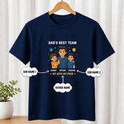 Dad's Best Team Navy T-Shirt