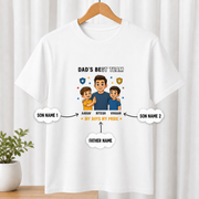 Dad's Best Team White T-Shirt