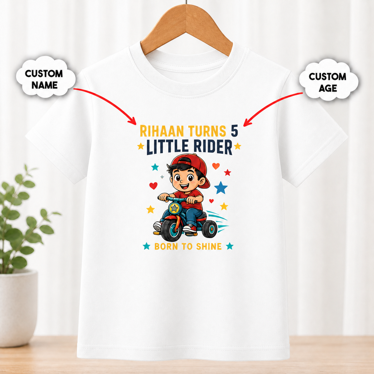 Happy Birthday Little Rider White T-Shirt