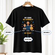 My Sons, My Strength Black T-Shirt